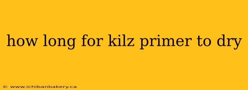 how long for kilz primer to dry