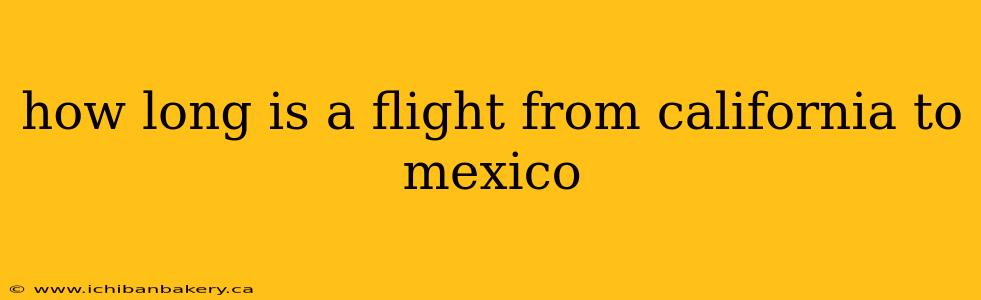 how long is a flight from california to mexico