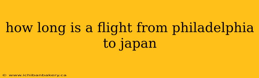 how long is a flight from philadelphia to japan