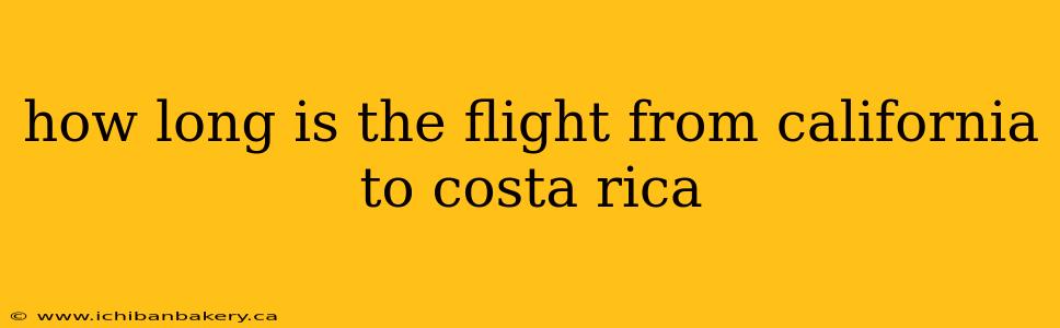how long is the flight from california to costa rica