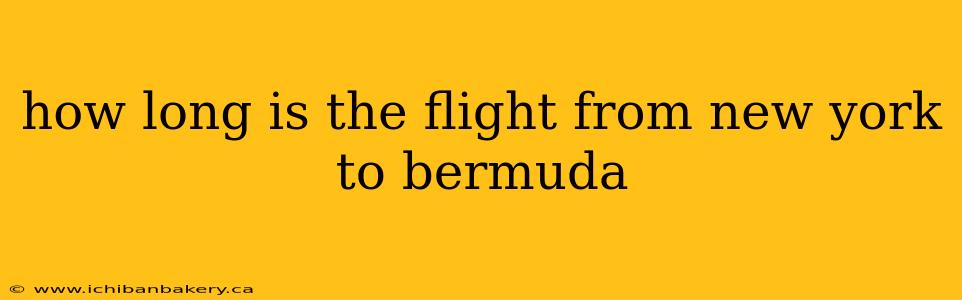 how long is the flight from new york to bermuda