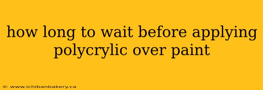 how long to wait before applying polycrylic over paint