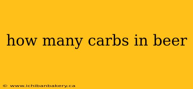 how many carbs in beer