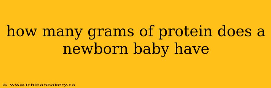 how many grams of protein does a newborn baby have
