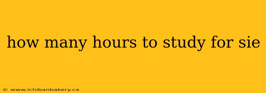 how many hours to study for sie