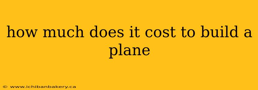 how much does it cost to build a plane