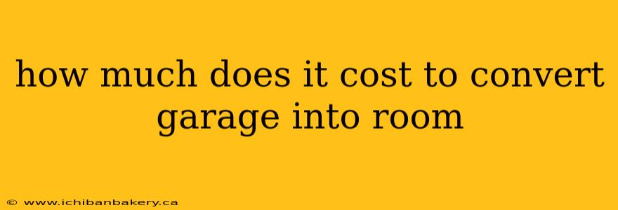 how much does it cost to convert garage into room