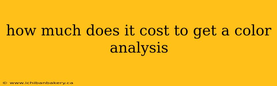 how much does it cost to get a color analysis