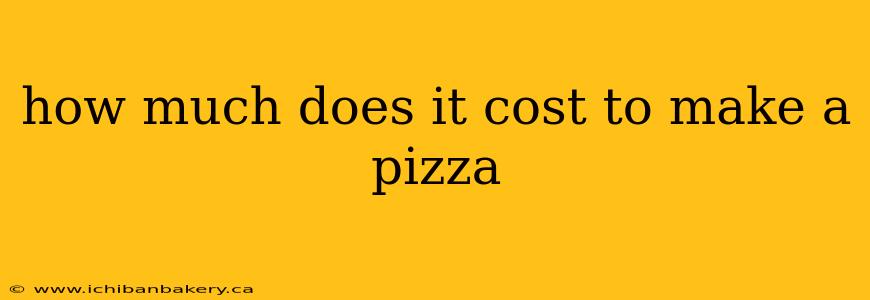 how much does it cost to make a pizza