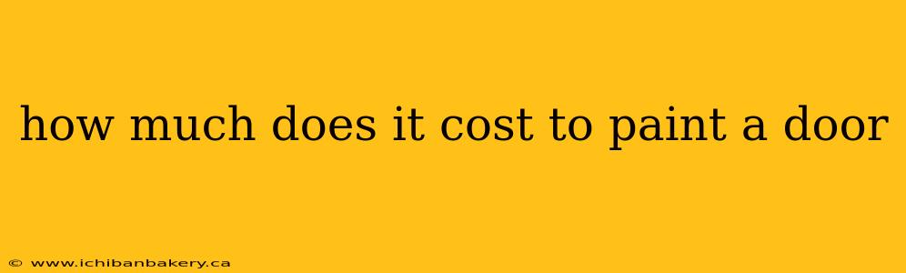 how much does it cost to paint a door