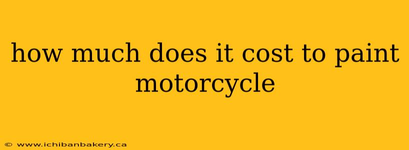 how much does it cost to paint motorcycle
