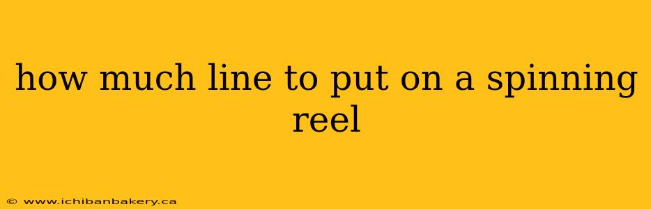 how much line to put on a spinning reel