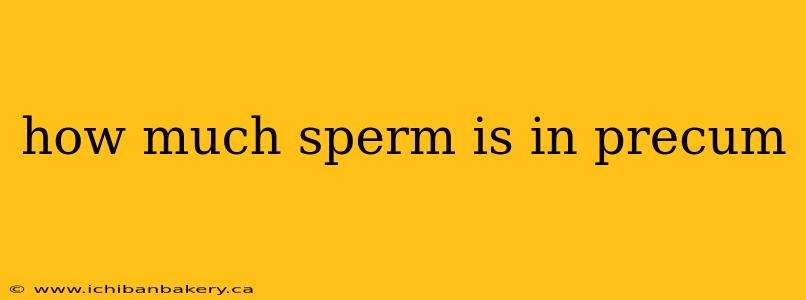 how much sperm is in precum
