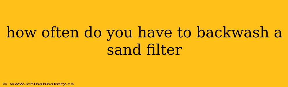 how often do you have to backwash a sand filter