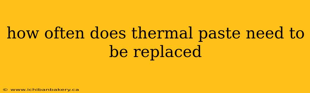how often does thermal paste need to be replaced