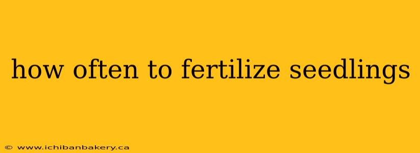 how often to fertilize seedlings