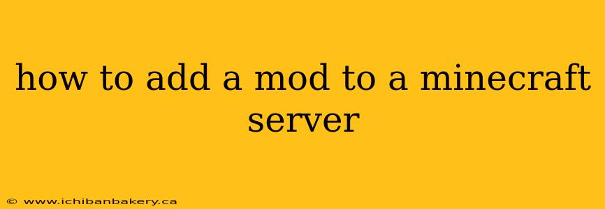 how to add a mod to a minecraft server
