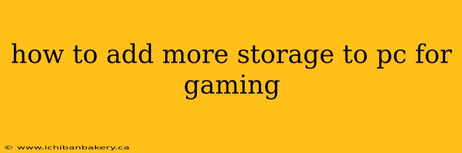 how to add more storage to pc for gaming