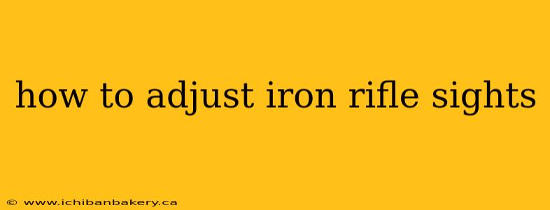 how to adjust iron rifle sights