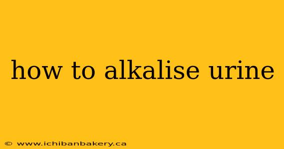 how to alkalise urine