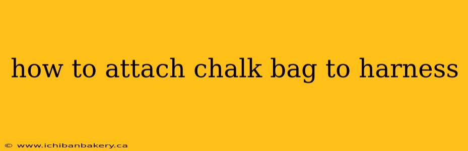 how to attach chalk bag to harness