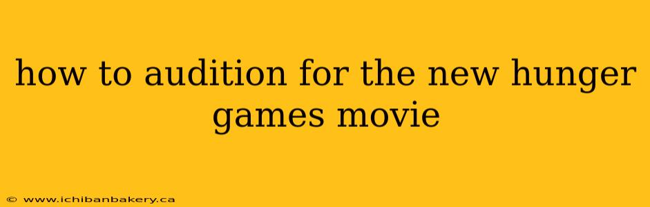 how to audition for the new hunger games movie