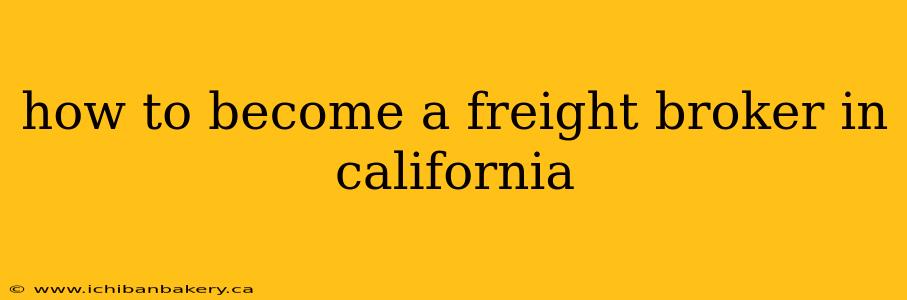 how to become a freight broker in california