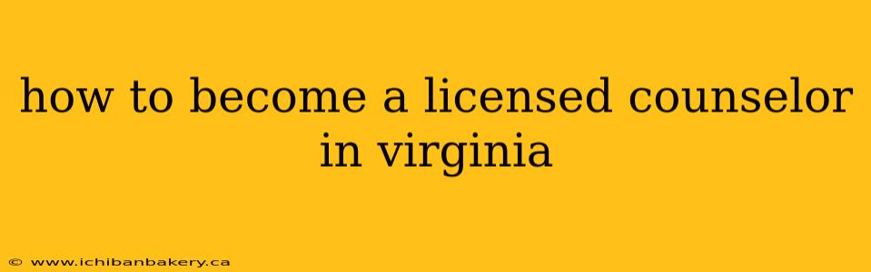 how to become a licensed counselor in virginia