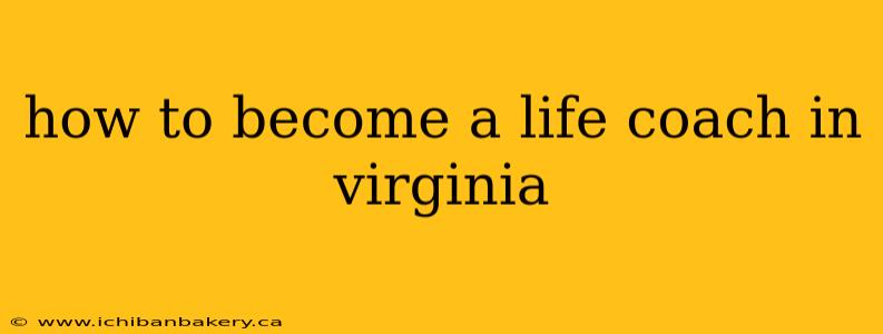 how to become a life coach in virginia