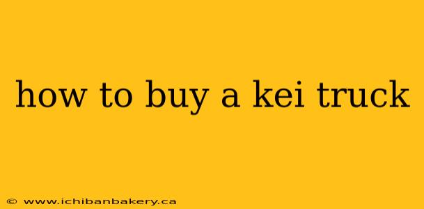how to buy a kei truck