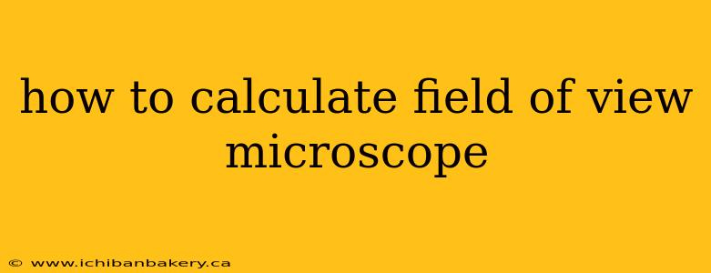 how to calculate field of view microscope