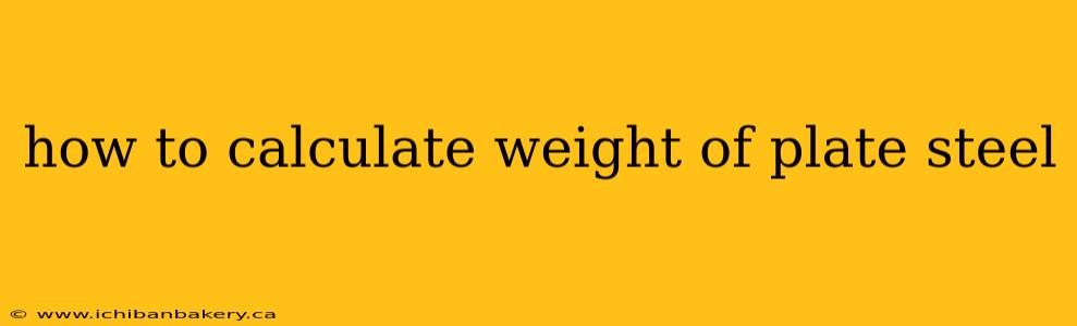 how to calculate weight of plate steel