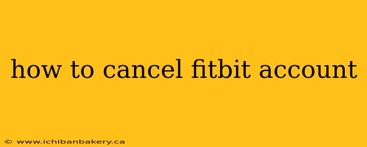 how to cancel fitbit account