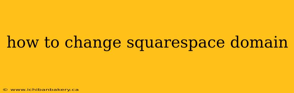 how to change squarespace domain