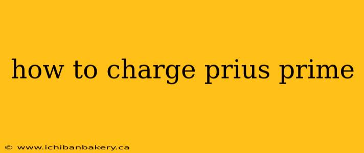 how to charge prius prime