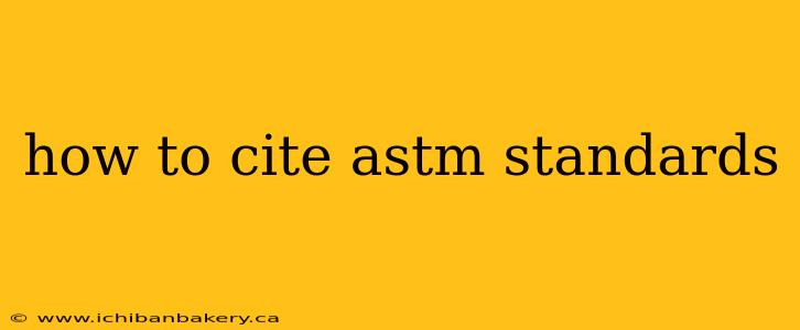 how to cite astm standards