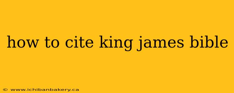 how to cite king james bible