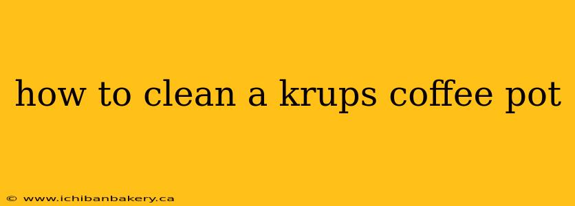 how to clean a krups coffee pot