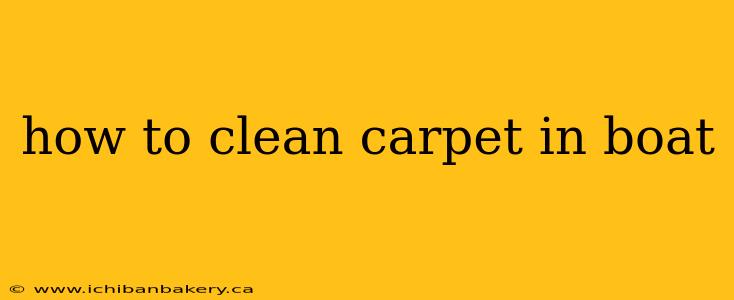 how to clean carpet in boat