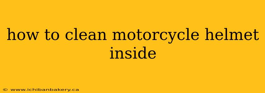 how to clean motorcycle helmet inside