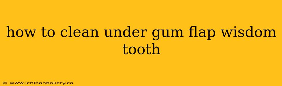 how to clean under gum flap wisdom tooth