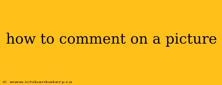 how to comment on a picture