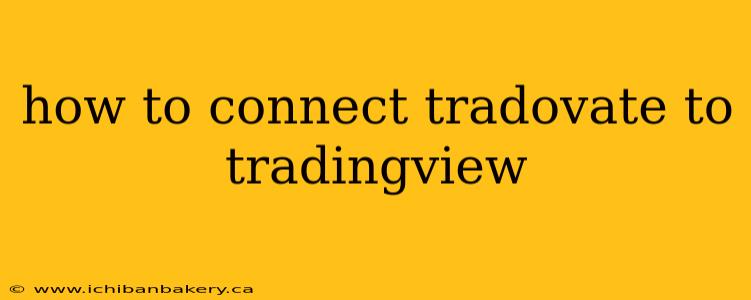how to connect tradovate to tradingview