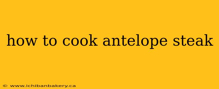 how to cook antelope steak