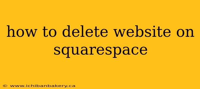 how to delete website on squarespace