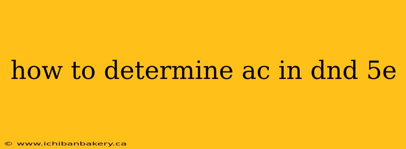 how to determine ac in dnd 5e