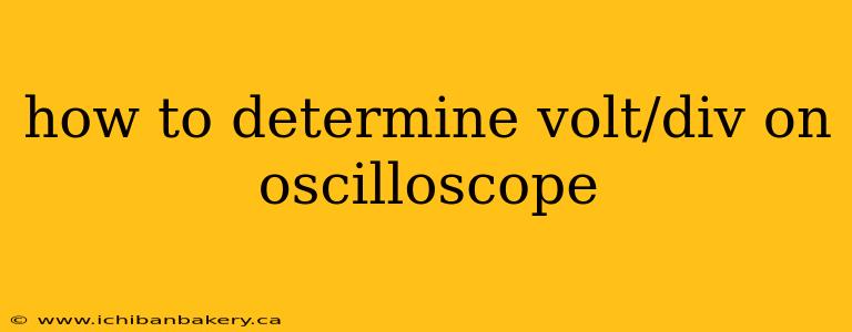 how to determine volt/div on oscilloscope