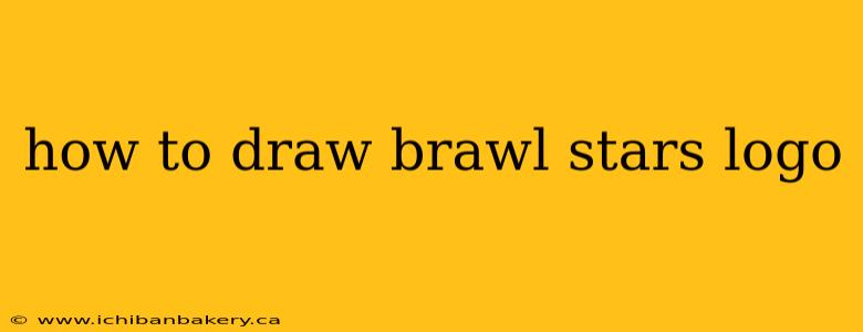 how to draw brawl stars logo