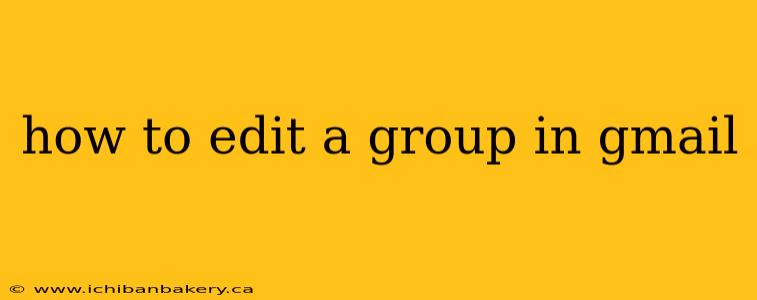 how to edit a group in gmail