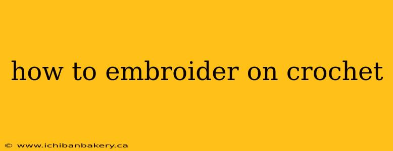 how to embroider on crochet